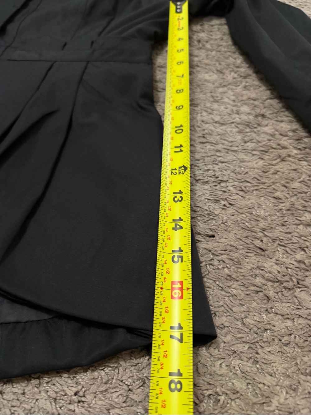 Cynthia Rowley Y2K Style Black Pleated Peplum Jacket Corporate Goth Coat L - Picture 10 of 10